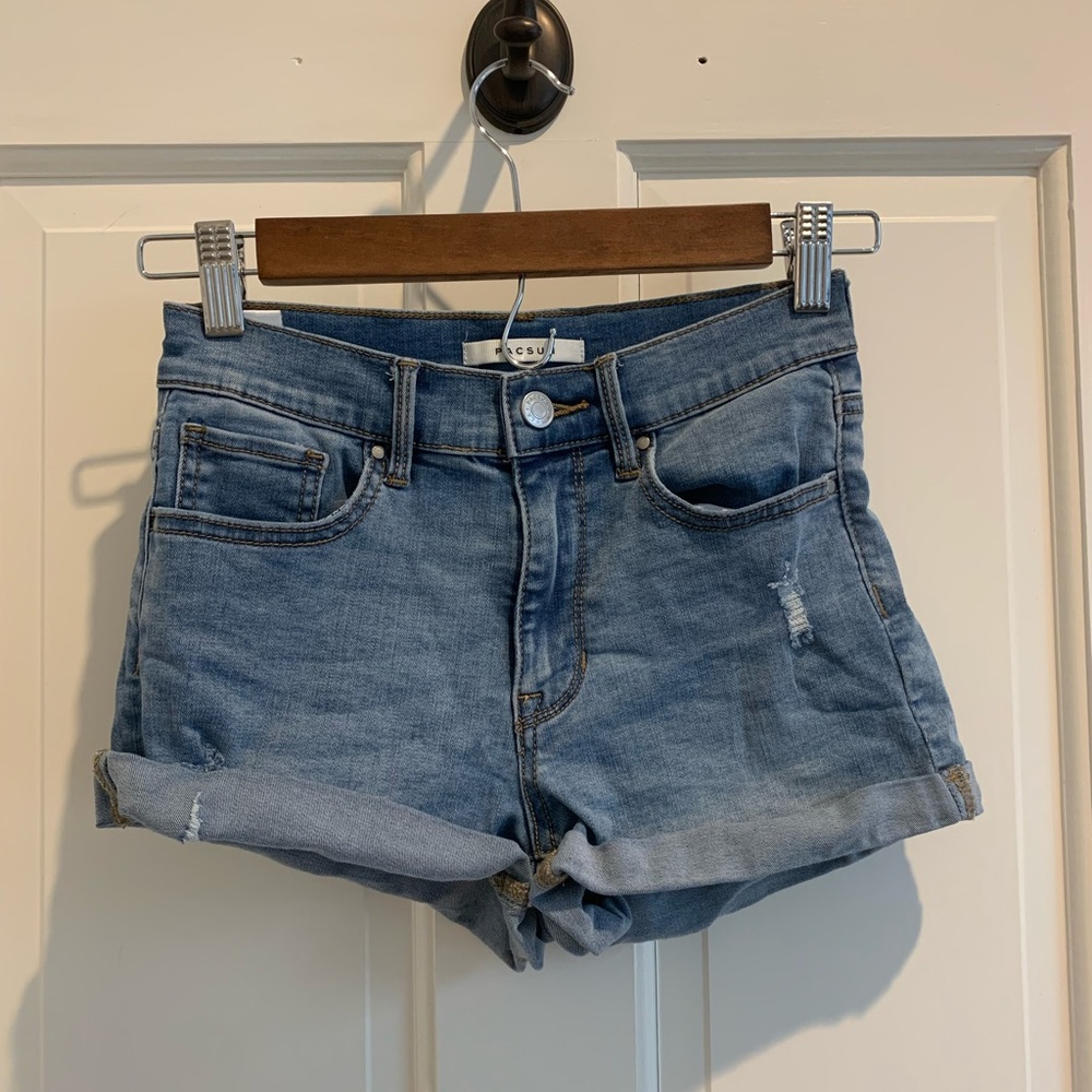 Pacsun Womens ripped denim jean shorts